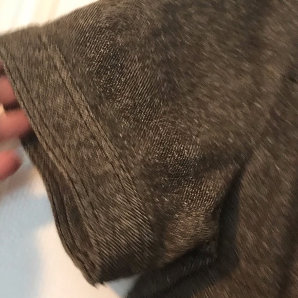 Burberry Brit Linen Wool Brown Blend Short Sleeve Sheath Dress 10 - Picture 7 of 14